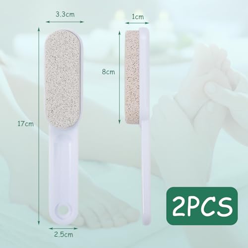 2 Stück Bimsschwamm für Hand- & Fußpflege Einfach Hornhaut entfernen Bimsstein Fußpflege Für Männer & Frauen, Hornhauthobel Hornhautentferner