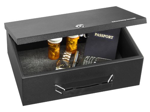 Honeywell Safes & Door Locks 6104 Fire Resistant Steel Security Safe Box With Key Lock, 0.17-Cubic Feet, Black #TOP1