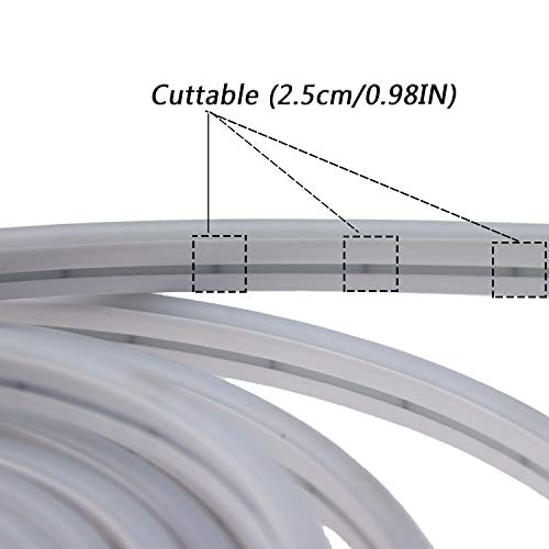 Rextin 16. 4ft dimmable white led light strip flexible silicone led neon rope lights dc12v ip67 for diy indoor & outdoor sign letters kichen clubs shopping malls holiday event 3 Rextin 16. 4ft dimmable white led light strip flexible silicone led neon rope lights dc12v ip67 for diy indoor & outdoor sign letters kichen clubs shopping malls holiday event - image 4