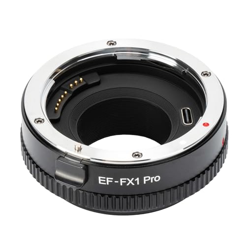 VILTROX EF FX1 Pro Adaptador Convertidor de Objetivo con Enfoque Automático Compatible con Objetivo Canon EF/EF S para Cámaras Fuji X Mount X H1 X PRO2 X T2 X T3 X T1 X T20 X T10 X E2 X E1