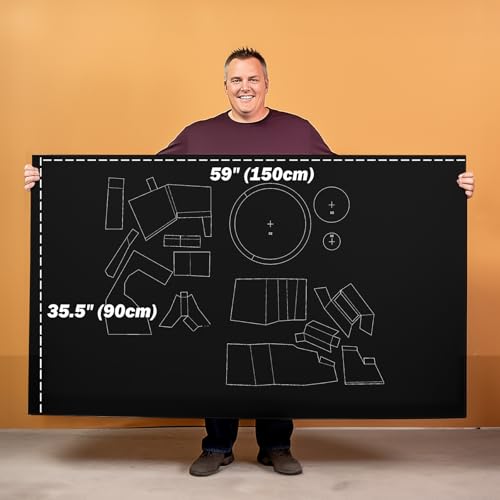 Image of MEARCOOH 2-Pack Large EVA Foam Sheets, Black 1mm EVA Foam Cosplay (1mm to 6mm), 35.5 inch x 59 inch Sheet Premium High Density 86 kg /m3 for Craft, DIY Projects (2PCS Black 1mm)