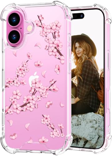 Hungo for iPhone 16 Plus Case (Clear Cherry Blossom)