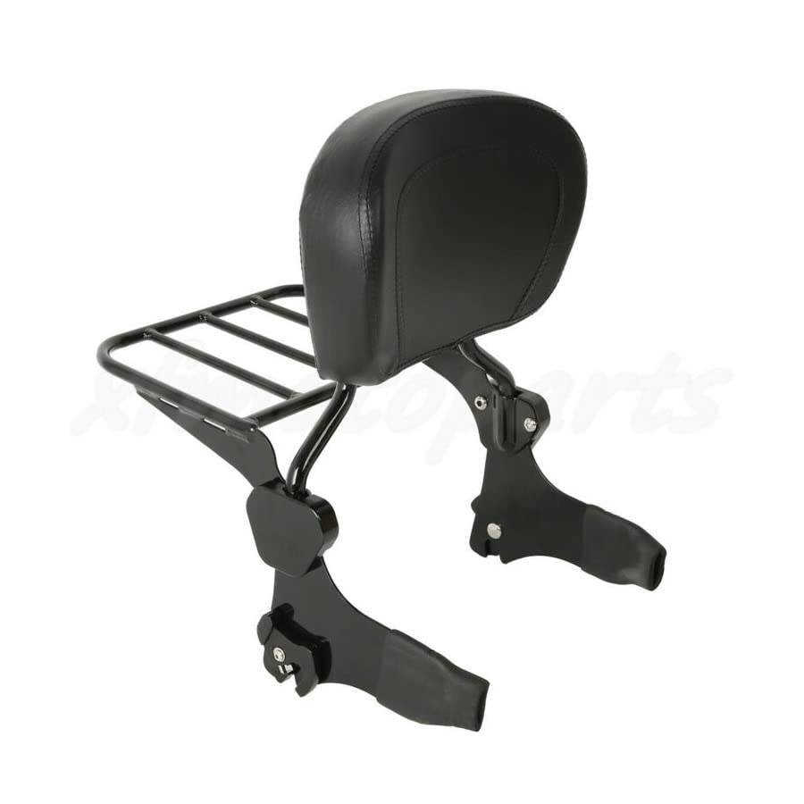 Porte-bagages moto noir haut de gamme avec dossier amovible sissy bar pour Touring 97-08