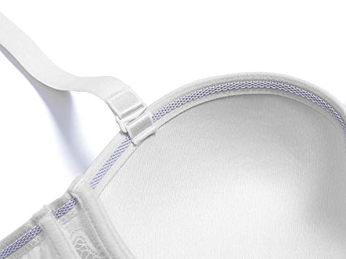 Soutien-Gorge sans Bretelles Dos Nu Dentelle Blanc 100D