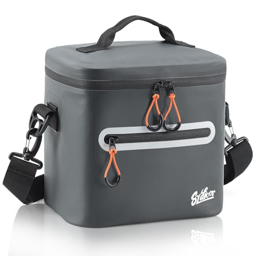 Sydioor 7 Can Small Cool Bag Insulated - Portable Mini Cooler bag Waterproof & Leakproof Thermal Lunch Bag for Camping, Picnic, Beach, BBQ, Gift for Men & Women, Dark Grey