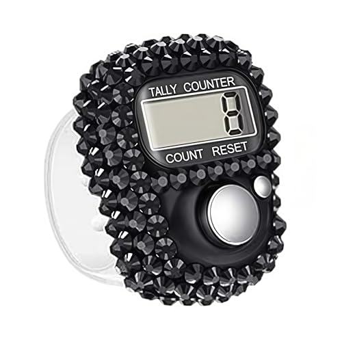 Contador electrónico de contador de dedos, práctico contador de conteo de pantalla digital portátil, mini contador de vueltas reajustable para accesorios de conteo de artículos de golf, contadores de