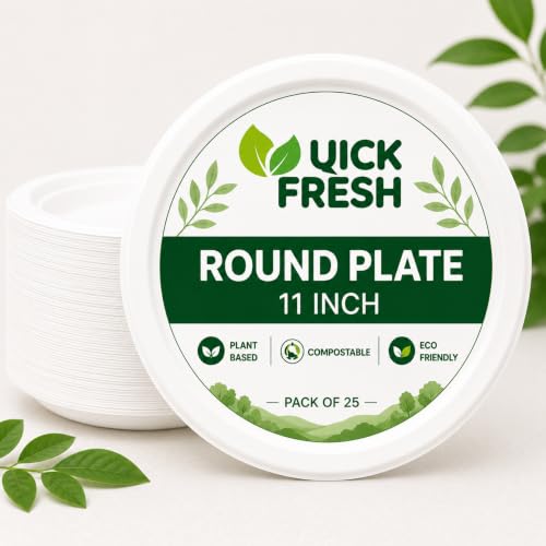 Image of Bio Degradable Big Plate Size 11'' inch, Pack of 25