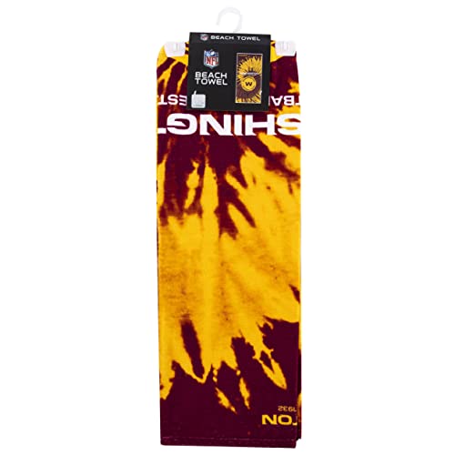 Image of Northwest NFL Washington Football Team Unisex-Adult Beach Towel, 30 inch x 60 inch, Psychedelic