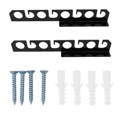 Cryfokt Acrylic Fishing Rod Rack Wall Ceiling Mounted 2 in 1 Fishing Rod Holder Holds 8 Rods Adjustable Space Saving Storage for Garage Cabin Basement Fishing Tackle Organizer