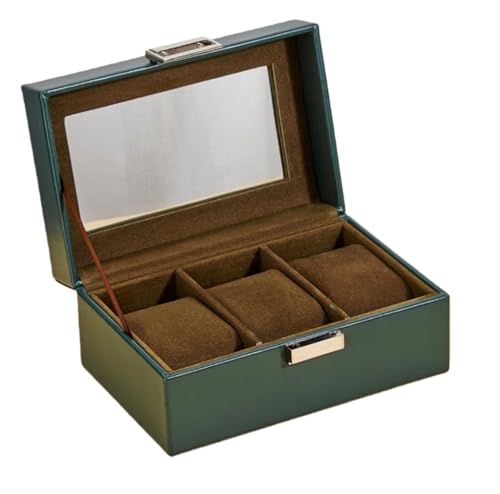 Mocamoro 腕時計ケース 3本用 ウオッチボックス 男性 高級 時計コレクション 透明ガラス天板 ディスプレイ プレゼント