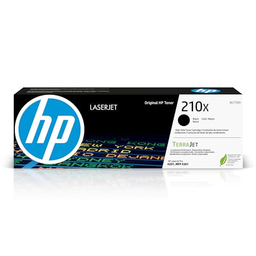 Image of HP 210X Black High-Yield Toner Cartridge | Works with Color LaserJet Pro 4201, MFP 4301 Series | W2100X