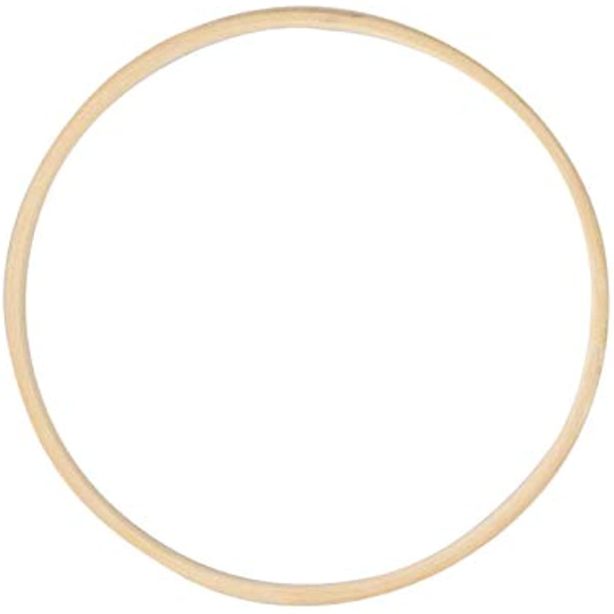 Wooden Floral Hoop, Macrame Craft Hoop Rings for DIY Wreath Decor, Crafts Making (18cm)