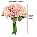 Aonewoe Conjunto De 2 Ramos De Flores De Rosas Falsas 9 Cabezas...