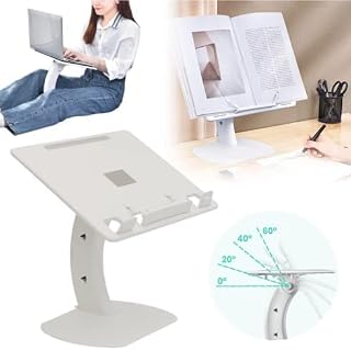 Akls Lap Desk, Multifunction Folding Adjustable Laptop Stand Suporte Notebook Desk Desktop Reading Table For Home Working, White, L