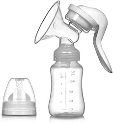 BOMBA EXTRATORA TIRA LEITE MANUAL COM ALAVANCA ERGONÔMICA, VIRA MAMADEIRA, LIVRE DE BPA, SILENCIOSO, INDOLOR,PRÁTICO PARA O DIA A DIA, 150 ML