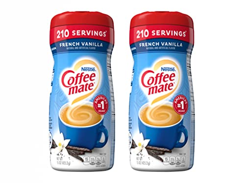 The Bramble Bay Coffee-Mate - Crema en polvo de vainilla francesa de 15 onzas, transforma tu café en una deliciosa calidez, paquete de 2