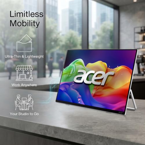 Image of Acer ProDesigner PE160W smiuux 16 inch OLED 1920 x 1200 16:10 Portable Monitor