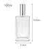 BEAUYK 100 ml (3.4 oz) Large Clear Thick Glass Empty Bottle, Gold/Silver Spray Perfume Bottle Atomizer Bottle Makeup Tool (Silver)