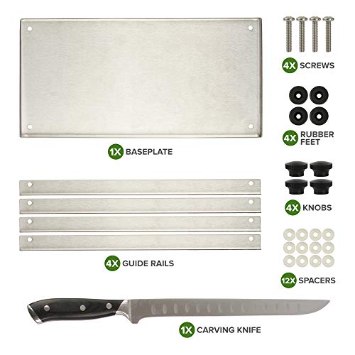 Tabla de cortar rectángular de acero inoxidable miniatura 4