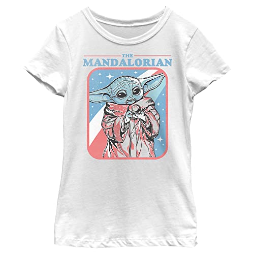 The Mandalorian Girl's Star Wars Fourth of July Grogu Stars and Stripes T-Shirt - Main Image