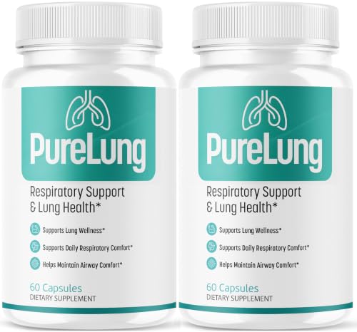 (2 Pack) PureLung Capsules - Official Pure Lung Pills Advanced Premium Support for Maximum Strength with All Natural Ingredients Vitamins for Overall Health & Wellness 120 Capsules for 2 Months