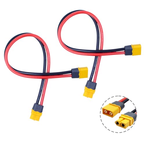 XT60 Extension Cable 12AWG Amass XT60H Male to Female Adapter Connector Converter Plug 30CM Soft Cable Wire for RC Lipo Battery?2PCS ?