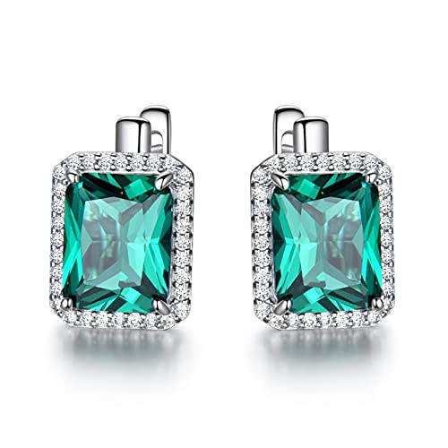 CFWSHJ Blauer Topas-Edelstein-Ohrclips, Schmuck, massiv, für Frauen, Geburtstagsgeschenk