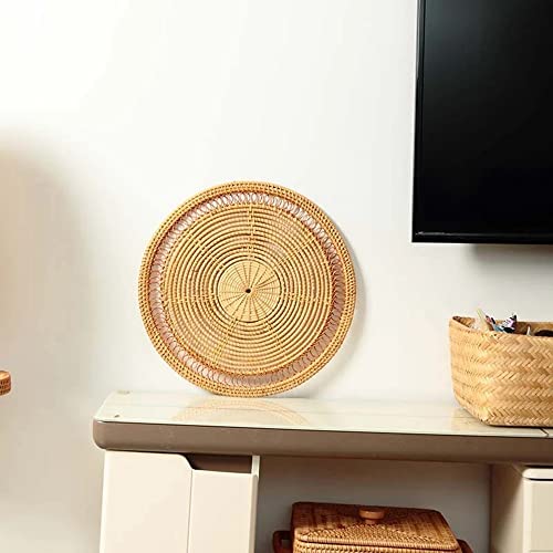 Folceretsc Home Woven Wall Basket Natural Decor Decorative Rattan Decor Woven Wall Decor Woven Wall Hanging - Image 4