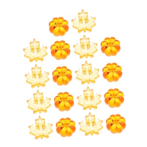 Ciieeo 20piezas Adornos De Calabaza Arce Relleno De Jarrón Transparente Decoración De para Centros De Mesa Halloween y Acción De Gracias Festivo Hogar