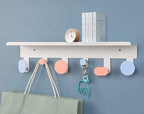 SLRMKK Garderobe Wandhalterung Handtuchhaken Badezimmer Küchenregal Für Handtasche, Kleidung und Zubehör Weiß
