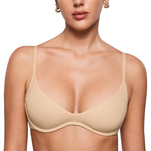 Image of INLYRIC Women's Inbarely Plus Plunge Bra - Unlined Underwire Sexy Demi Balconette Bras