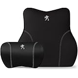 プジョー ランバーサポート 腰クッション ネックパッド ファッション背もたれ ネックパッド 車用クッション カークッション ウェストクッション ネックピロー 首枕 運転クッション ヘッドレスト 頚椎サポート枕 腰枕 背もたれ 通気性 腰サポート 運転 耐久性に優れる 高い質感 2Pセット【並行輸入品】(プジョー, ワインレッド)