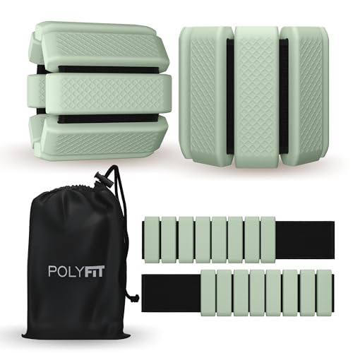 Image of Polyfit Wrist & Ankle Weights - Wearable Weights for Women, Yoga & Pilates | 1.2 lb each, 2.4 lb pair, adjustable straps, silicone design, for walking, barre, yoga, Pilates, cardio and home workouts