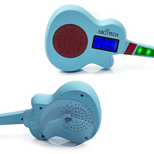 Guitarix Wireless Bluetooth Shower Speaker | High Tech Guitar Speakerphone With Lcd Music Synch Lights | Fm Radio, Mp3 & Smartphone Track Player | Portable, Waterproof, Dustproof & Hands Free Design #TOP3