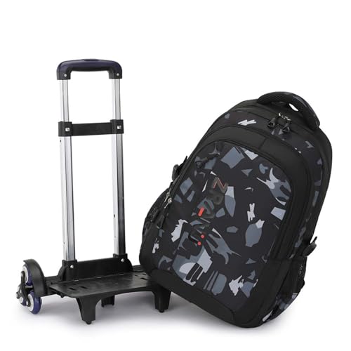 Sac à dos roulettes garçon avec système trolley robuste et bretelles confortables