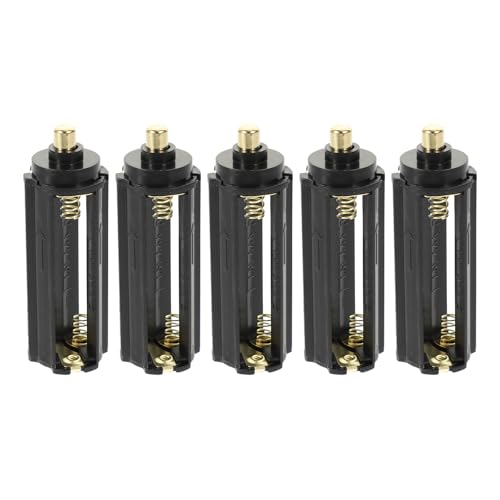 ABOOFAN Boîtier pour 3 Piles AAA en Abs Noir, Support de Batterie Protection des Contacts, Distribution Main, Lot de 5 pour Usage Domestique et Voyage