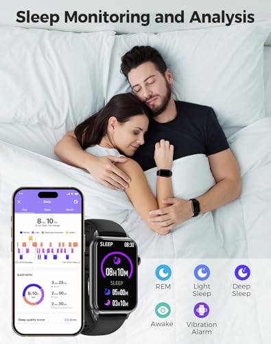 Wontrum Smart Watch, Health Fitness Tracker Watch For Women Men With 24/7 Heart Rate Spo2 Blood Pressure Monitor Sleetracker 128 Exercise Modes Step Calorie Counter Pedometer Ip68 Waterproof For Android Ios thumb #2