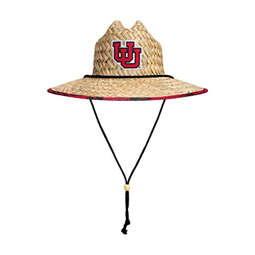 Image of FOCO Men's NCAA College Team Logo Floral Straw Sun Hat