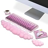 【HIGH-DENSITY MEMORY FOAM】Desk wrist resting for computer keyboard is made with plush memory foam filling,new soft-touch breathable material offering stable support and a pleasant touch.The perfect gaming keyboard and mouse pad wrist rest set. 【RELIE...