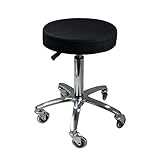 Aménagement Mobilier by Gouiran Tabouret de coiffure MARSALA roues anti-cheveux Noir