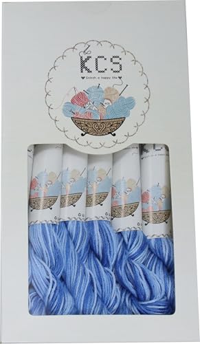Image of KCS Big skeins of 25 Meters Size 25 Color Variegated Cross Stitch Stranded Threads,6 skeins,93