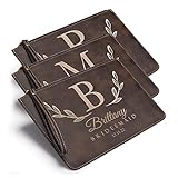 Lara Laser Works Bridesmaid Gifts Set of 3, Personalized Wristlet Clutch Purses, Personalized Makeup Bag, Bridesmaid Proposal Gifts, Bridal Shower Gift, Bachelorette Party, Rustic D3