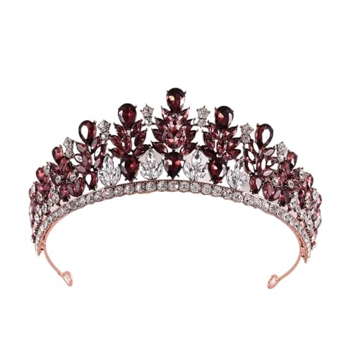 Corona de cristal ligera que no pesa ni daña el pelo de novia