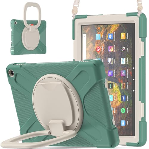 Protection Amazon Fire HD 10 anti-choc JZ antichoc avec bandoulière
