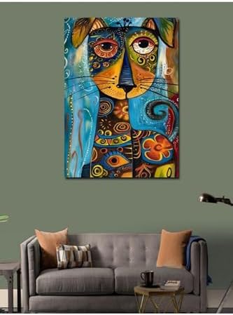 Tablo Mega Kanvas Tablo Desenli Köpek 100 X 140 Cnvsdkey-116095-100-140 - Görsel 3