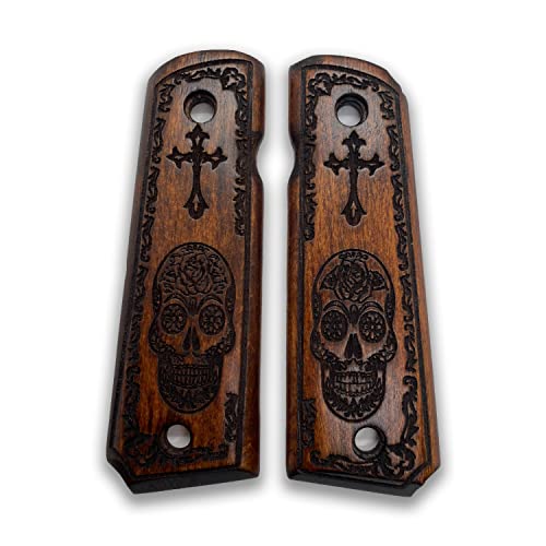 Zib Grips Colt 1911 Pistol Grip, Full Size 1911 (Government/Commander) Walnut Pistol Grip Handmade From Walnut Wood Ars.02 #TOP12