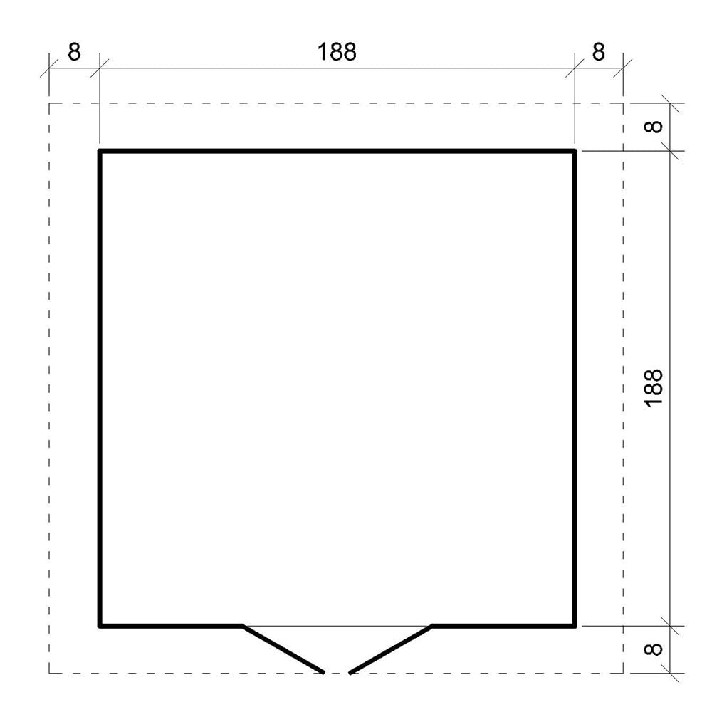 Drewniany domek ogrodowy - Przechowywanie na zewnątrz l204xW204xH200 cm/3,53 m2 - Mała szopa na narzędzia, przechowalnia rowerów - TIMBELA M309C