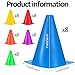 48 Pack 7 Inch Plastic Traffic Cones with 2 Black Bags, Agility Field Marker Soccer Cone, Safety Cones, Sports Cones, Training Cones for Skating Basketball Football, Practice Drills Themed Party Decor