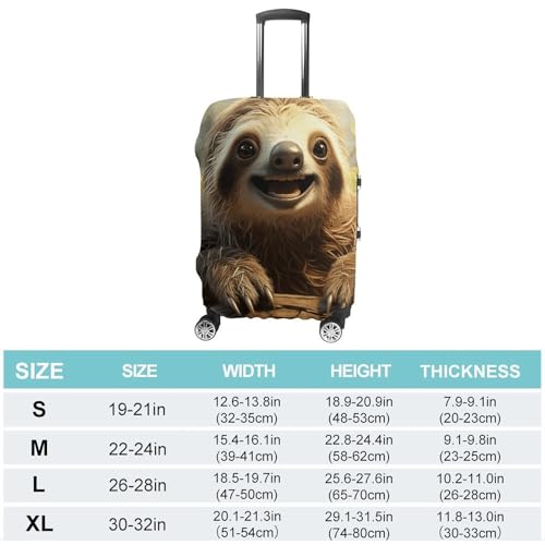 Travel Luggage Cover Elastic Suitcase Protector Anti-Scratch Washable Cartoon Sloth Luggage Sleeve Tsa Approved Carry on Covers Baggage Cover Fits 18-32 Inch Luggages2