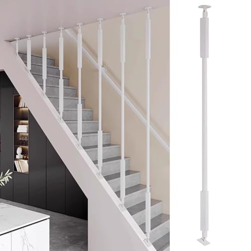 Balaustres de escalera metálicos blancos de 190cm para peldaños